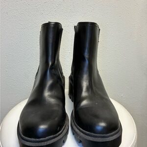 Black Leather women's Boots